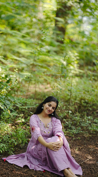 Chanderi Silk Suit Set With Real Mirror Style