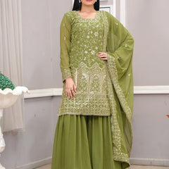 Georgette Embroidered suit