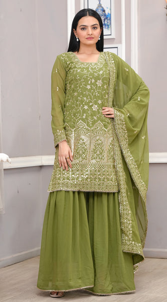 Georgette Embroidered suit