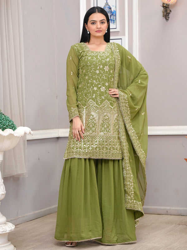 Georgette Embroidered suit