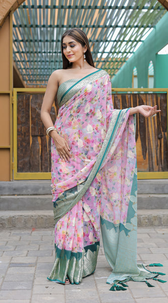 Banarasi Viscose Georgette Silk Saree