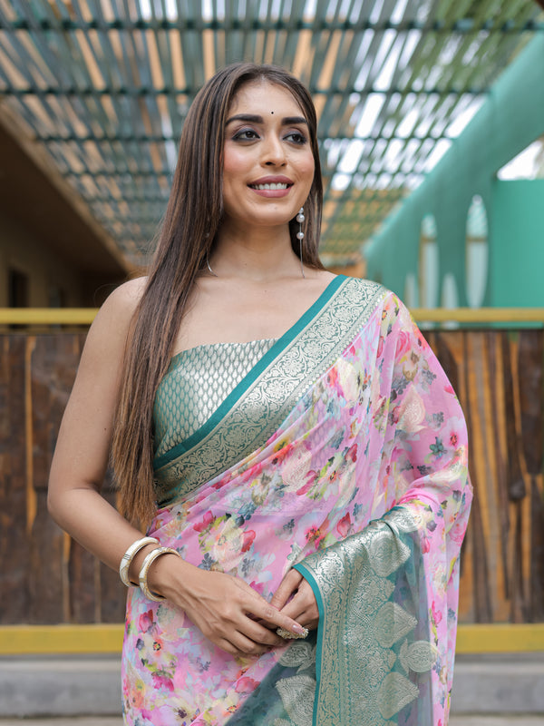 Banarasi Viscose Georgette Silk Saree