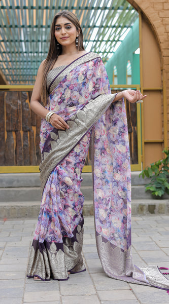 Banarasi Viscose Georgette Silk Saree