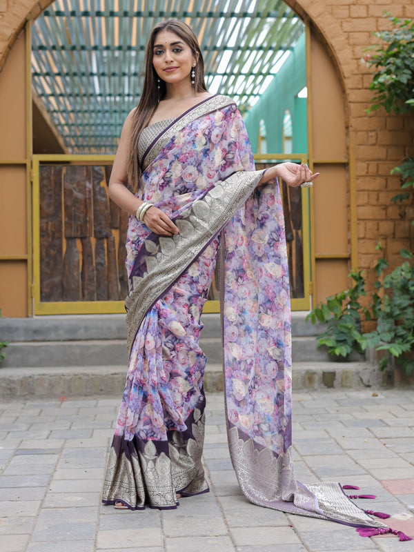 Banarasi Viscose Georgette Silk Saree