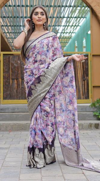 Banarasi Viscose Georgette Silk Saree