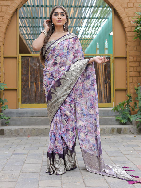 Banarasi Viscose Georgette Silk Saree