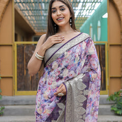 Banarasi Viscose Georgette Silk Saree