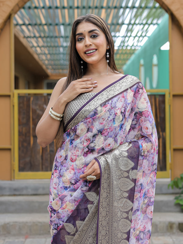 Banarasi Viscose Georgette Silk Saree