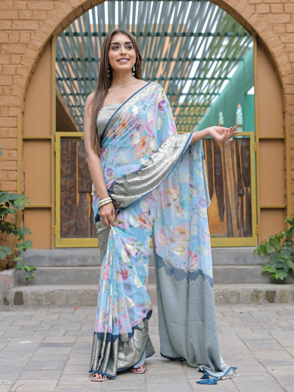 Banarasi Viscose Georgette Silk Saree