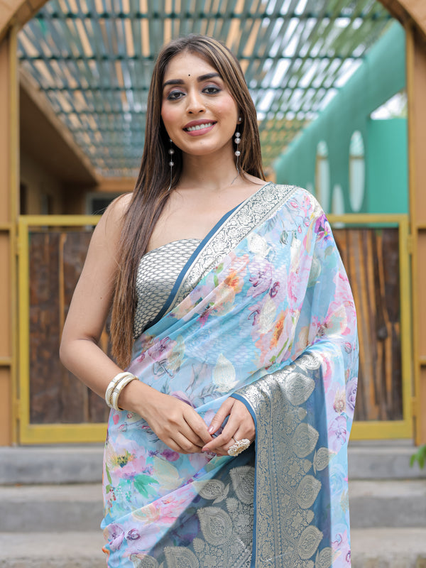 Banarasi Viscose Georgette Silk Saree