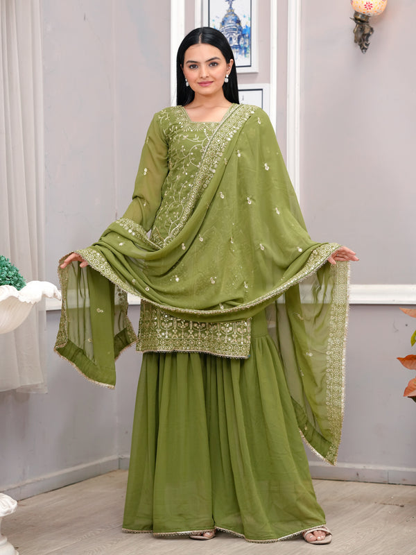 Georgette Embroidered suit