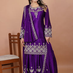 Embroidered Sharara Indo Western