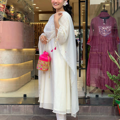 Mirror Work Dresses With Bottom & Dupatta