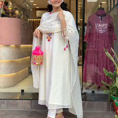 Mirror Work Dresses With Bottom & Dupatta