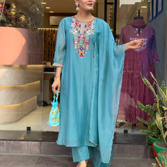 Mirror Work Dresses With Bottom & Dupatta