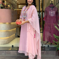 Mirror Work Dresses With Bottom & Dupatta