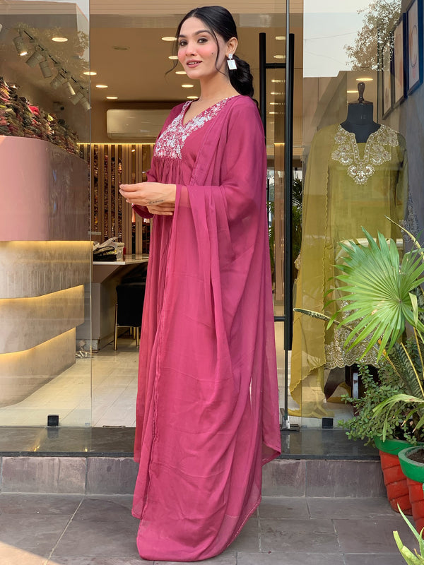 Women’s V-Neck Printed Silk Dresses