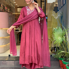 Women’s V-Neck Printed Silk Dresses