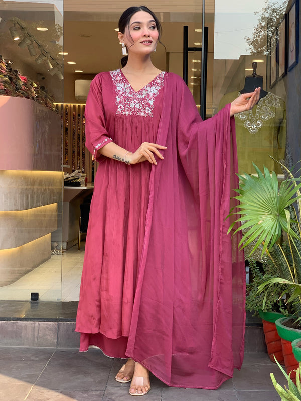 Women’s V-Neck Printed Silk Dresses