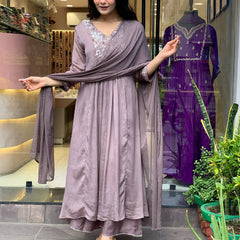 Women’s V-Neck Printed Silk Dresses