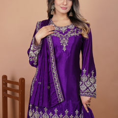 Embroidered Sharara Indo Western