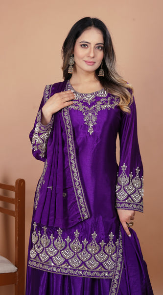 Embroidered Sharara Indo Western