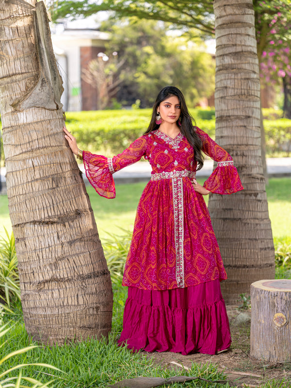Bandhani Gotapatti Work Indo Western