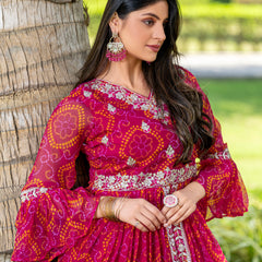 Bandhani Gotapatti Work Indo Western