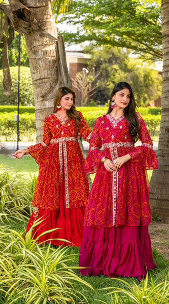 Bandhani Gotapatti Work Indo Western