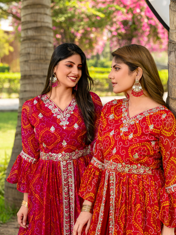 Bandhani Gotapatti Work Indo Western