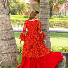 Bandhani Gotapatti Work Indo Western