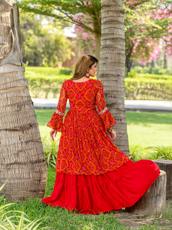Bandhani Gotapatti Work Indo Western