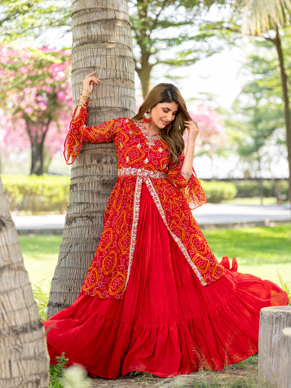 Bandhani Gotapatti Work Indo Western