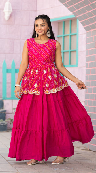 Bandhani Peplum Chic Indo Western