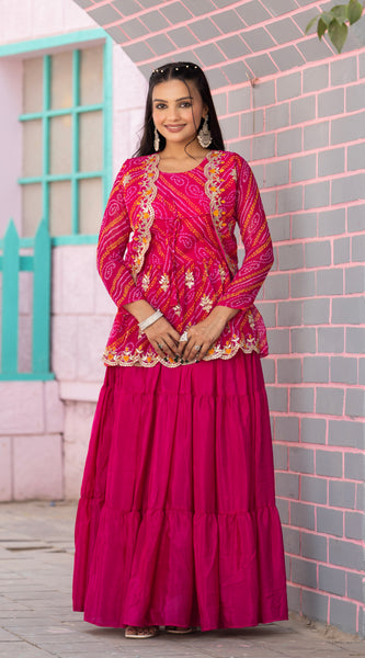 Bandhani Peplum Chic Indo Western
