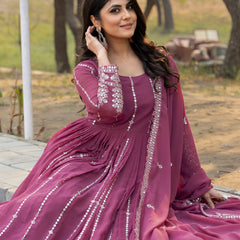 Mirror Work Georgette Lehenga