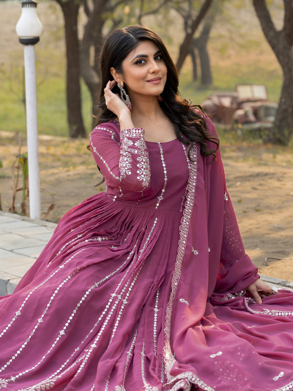 Mirror Work Georgette Lehenga