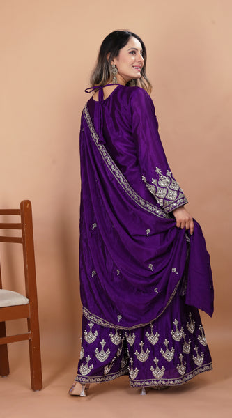 Embroidered Sharara Indo Western