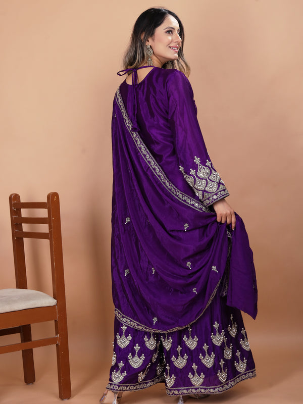 Embroidered Sharara Indo Western
