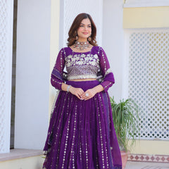 Floral Sequin Embroidered Lehenga
