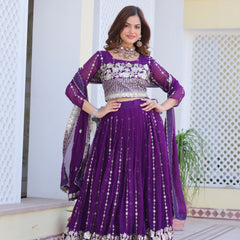 Floral Sequin Embroidered Lehenga