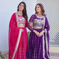 Floral Sequin Embroidered Lehenga