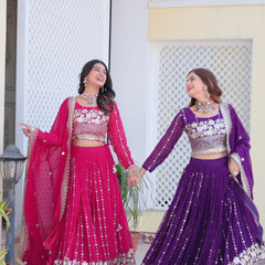 Floral Sequin Embroidered Lehenga