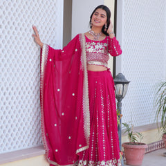 Floral Sequin Embroidered Lehenga