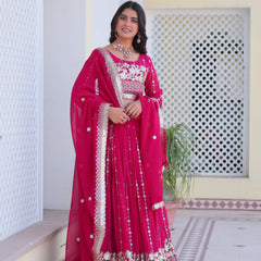 Floral Sequin Embroidered Lehenga