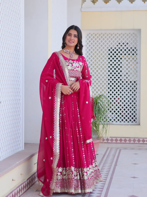 Floral Sequin Embroidered Lehenga