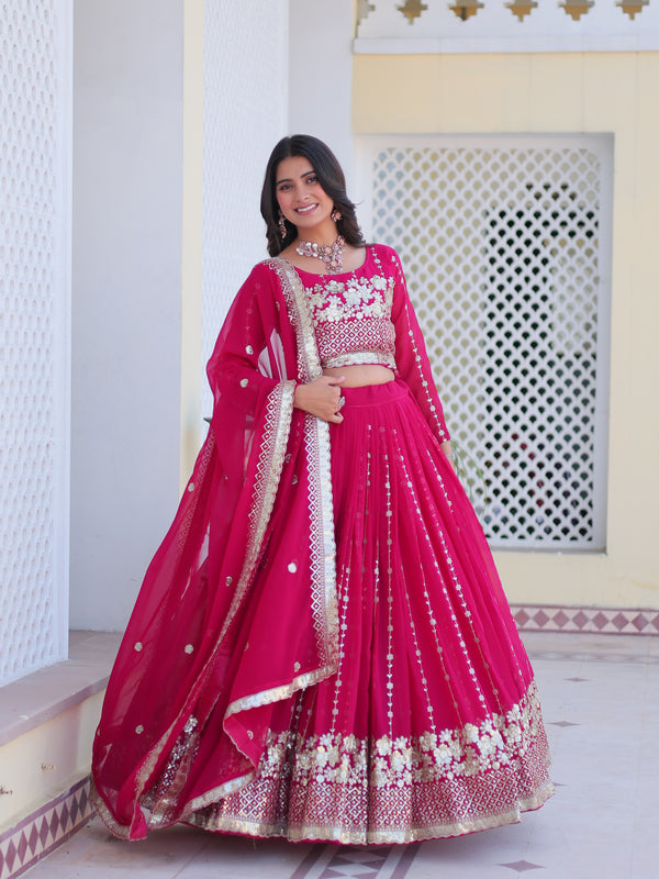 Floral Sequin Embroidered Lehenga