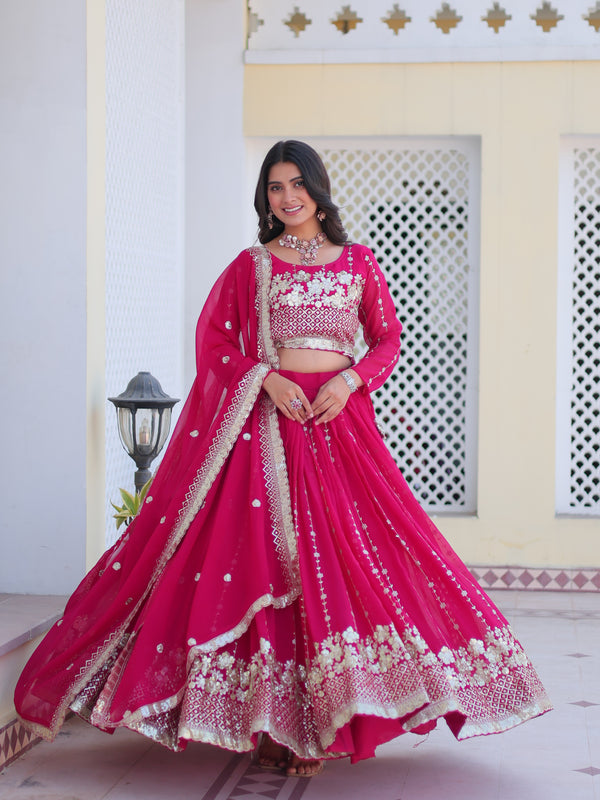 Floral Sequin Embroidered Lehenga