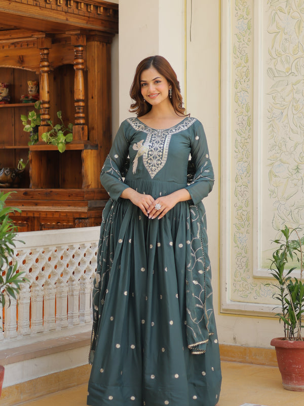 Bead Moti Embroidered Lehenga