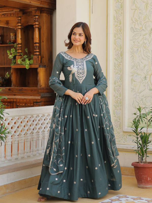 Bead Moti Embroidered Lehenga